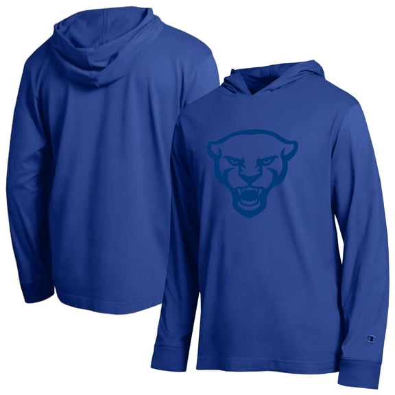 Men's Champion Royal Pitt Panthers Tonal All-Star Long Sleeve Hooded T-Shirt