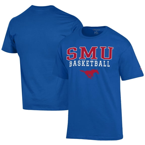 Men's Champion  Royal SMU Mustangs Icon Logo Basketball Jersey T-Shirt