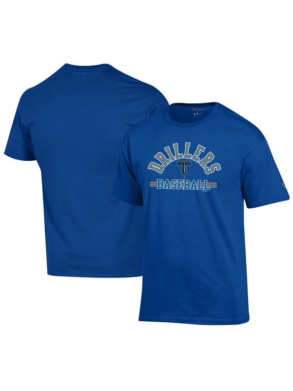 Men's Champion Royal Tulsa Drillers Jersey T-Shirt