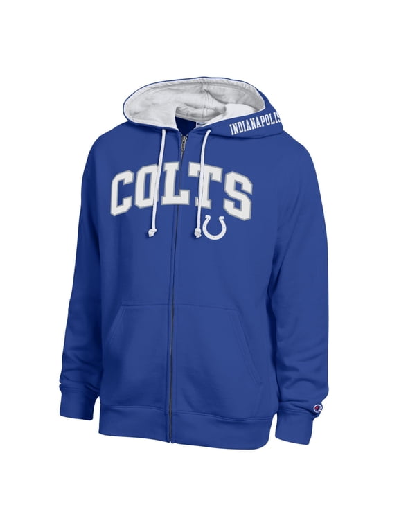 Men's Champion Royal/White Indianapolis Colts Full-Zip Hoodie