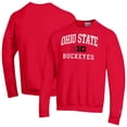 thumbnail image 1 of Men's Champion Scarlet Ohio State Buckeyes Big Ten Powerblend Pullover Sweatshirt, 1 of 3