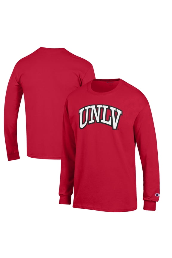 Men's Champion Scarlet UNLV Rebels Jersey Long Sleeve T-Shirt