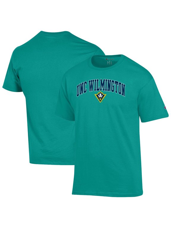 Men's Champion Teal UNC Wilmington Seahawks Arch Logo T-Shirt