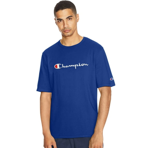 Men's Champion Tee, Script Logo Surf The Web M