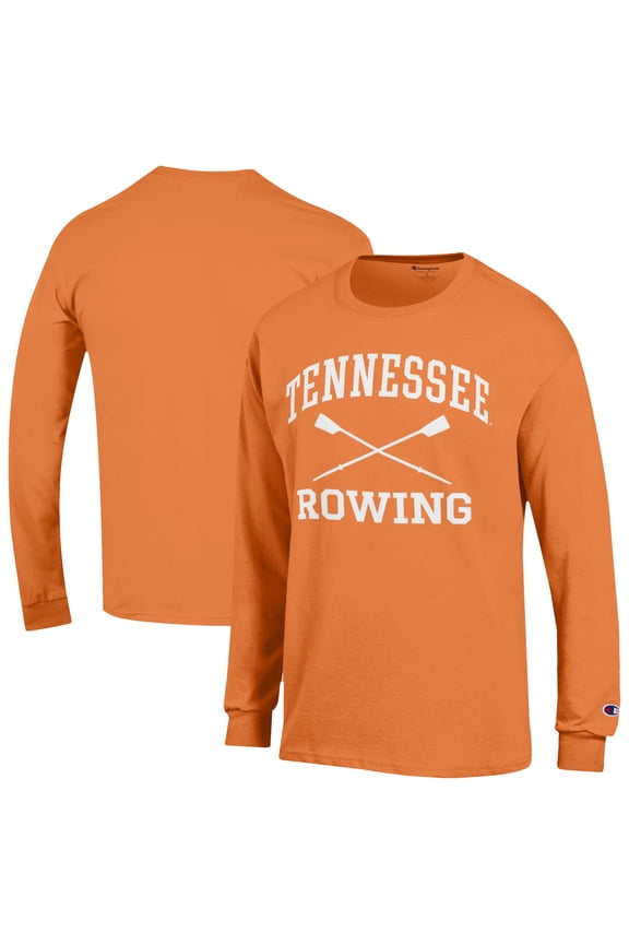 Men's Champion Tennessee Orange Tennessee Volunteers Rowing Jersey Long Sleeve T-Shirt