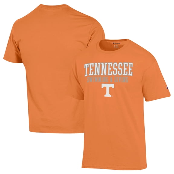 Men's Champion Tennessee Orange Tennessee Volunteers Stacked Swim & Dive T-Shirt