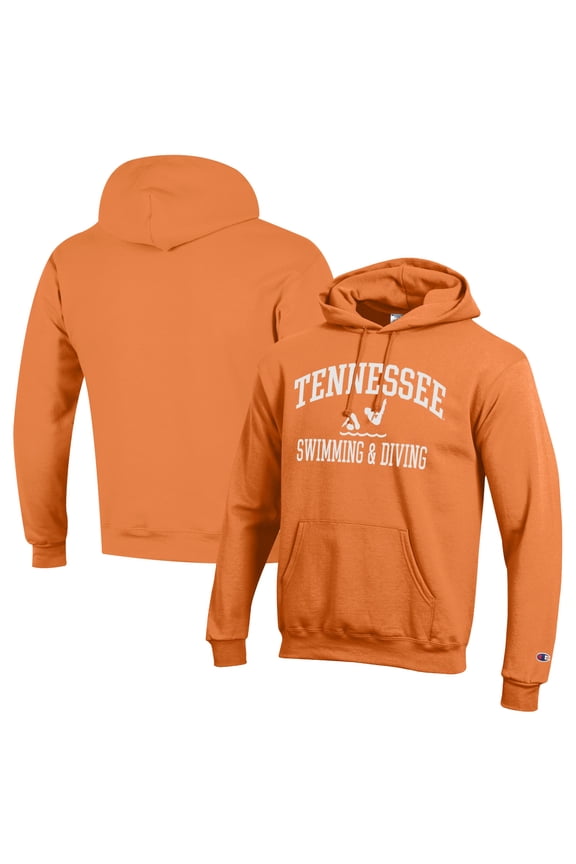 Men's Champion  Tennessee Orange Tennessee Volunteers Swim & Dive Icon Powerblend Pullover Hoodie
