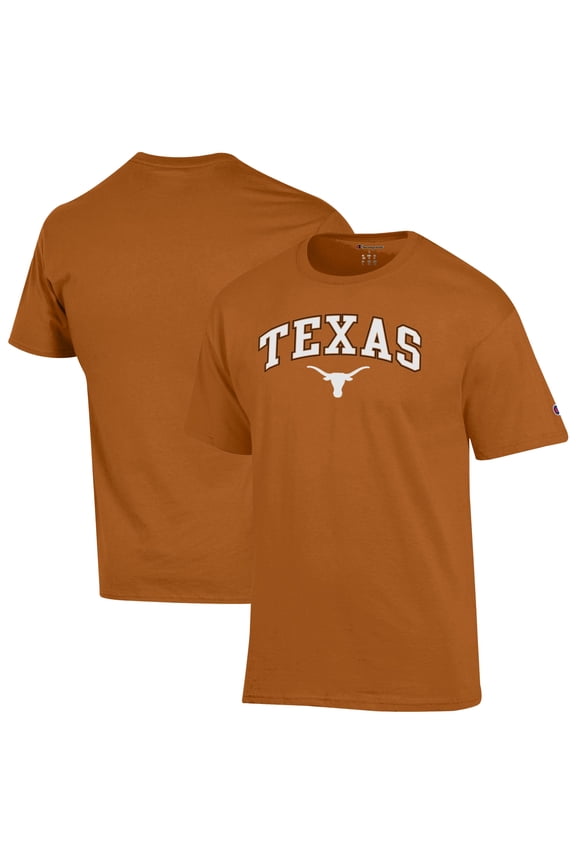 Men's-Champion  Texas Orange Texas Longhorns Arch Over Logo T-Shirt