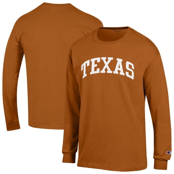 Men's Champion  Texas Orange Texas Longhorns Basic Arch Long Sleeve T-Shirt