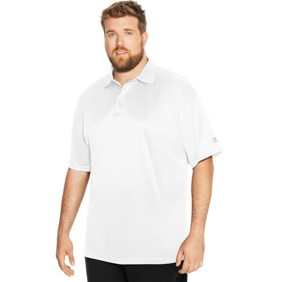 Men's Champion Vapor Big & Tall Short-Sleeve Polo White 3XL