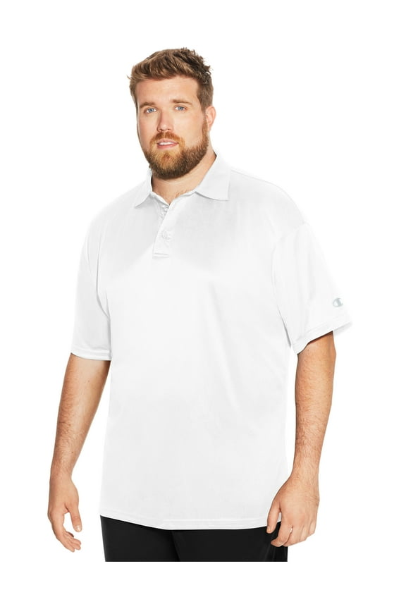 Men's Champion Vapor Big & Tall Short-Sleeve Polo White 6XL