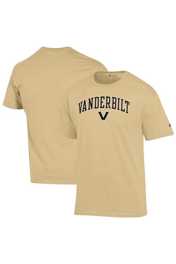 Men's-Champion Vegas Gold Vanderbilt Commodores Arched Logo T-Shirt