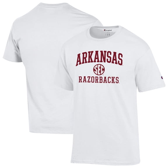 Men's Champion White Arkansas Razorbacks Team T-Shirt