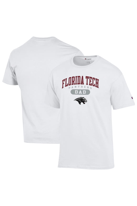 Men's Champion White Florida Tech Panthers Dad Pill Box Jersey T-Shirt