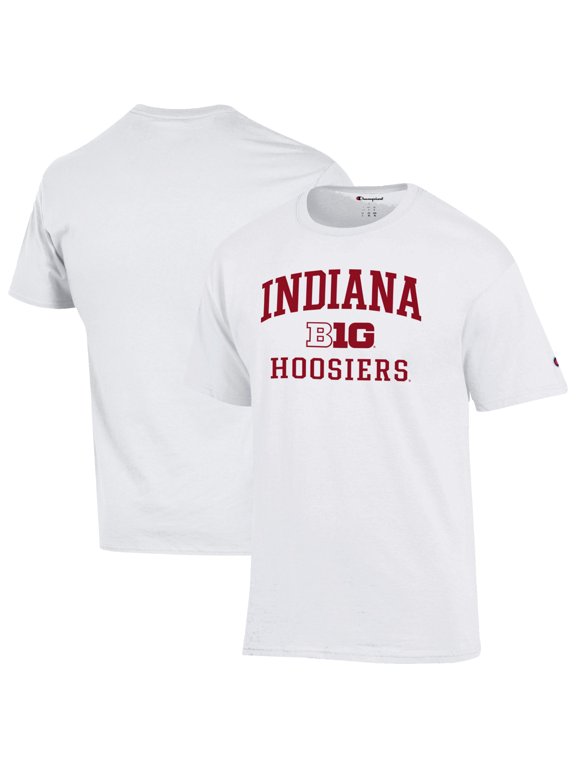 Men's Champion White Indiana Hoosiers Big Ten T-Shirt