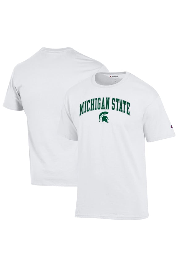 Men's-Champion White Michigan State Spartans Arch Over Logo T-Shirt