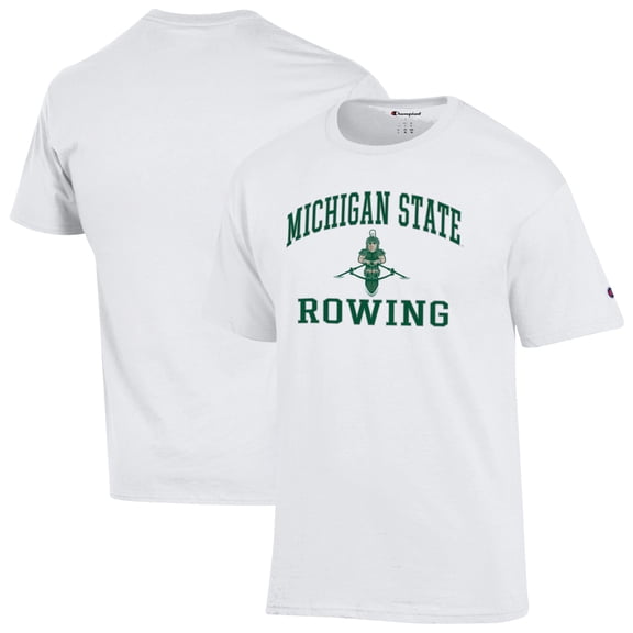 Men's Champion White Michigan State Spartans Rowing T-Shirt