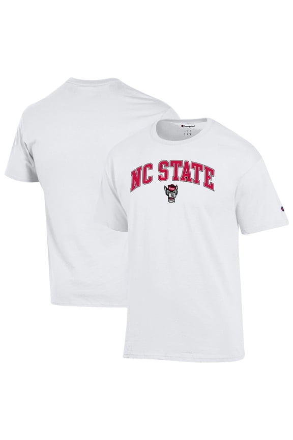 Men's-Champion White NC State Wolfpack Arched Logo T-Shirt