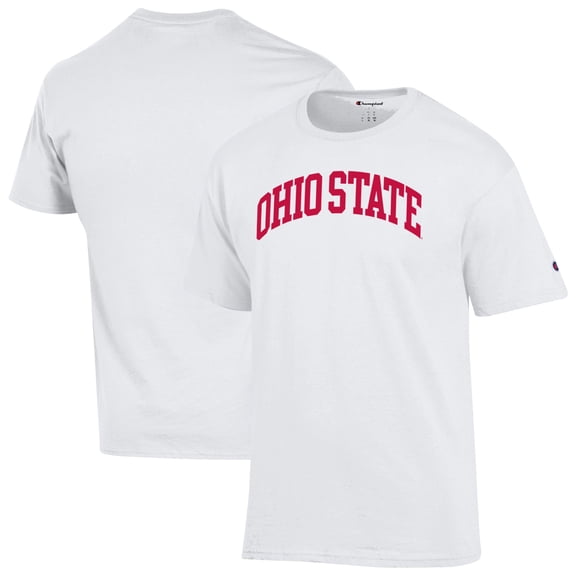 Men's Champion  White Ohio State Buckeyes Basic Arch T-Shirt