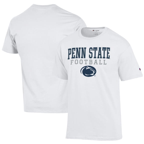 Men's Champion White Penn State Nittany Lions Football Stack T-Shirt