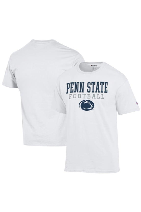 Men's Champion White Penn State Nittany Lions Football Stack T-Shirt