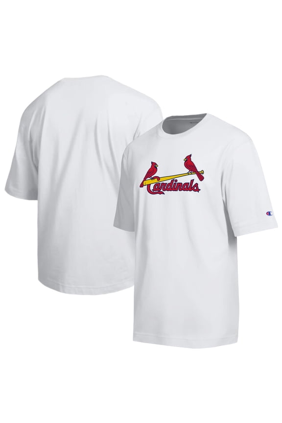 Men's Champion White St. Louis Cardinals All Star Arched Chenille Wordmark T-Shirt