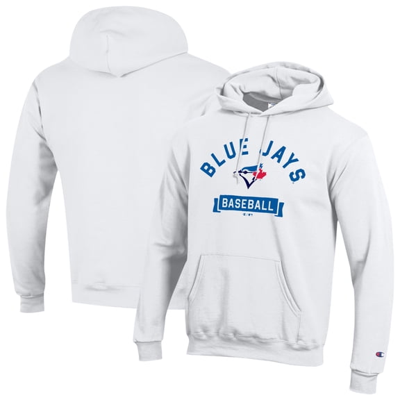 Men's Champion White Toronto Blue Jays Eco Powerblend Hoodie