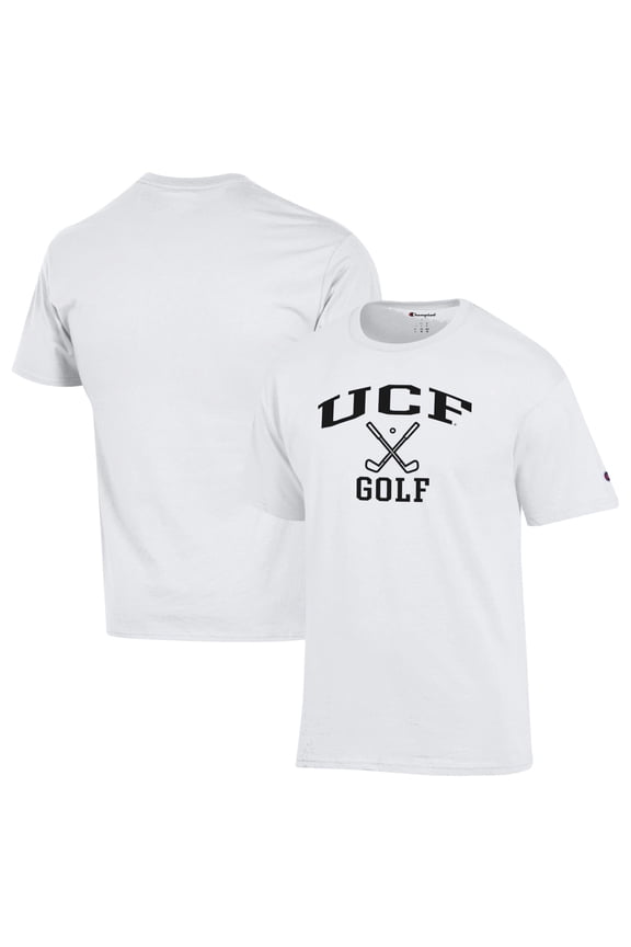 Men's-Champion  White UCF Knights Icon Golf T-Shirt