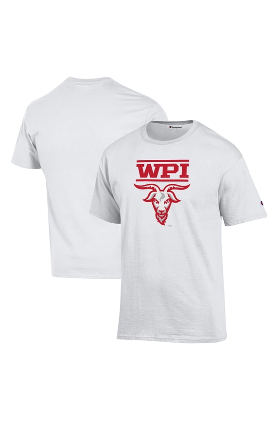 Men's Champion White Worcester Polytechnic Institute Engineers Jersey T-Shirt
