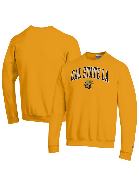 Men's Champion Yellow Cal State L.A. Golden Eagles Campus Eco Powerblend Sweatshirt