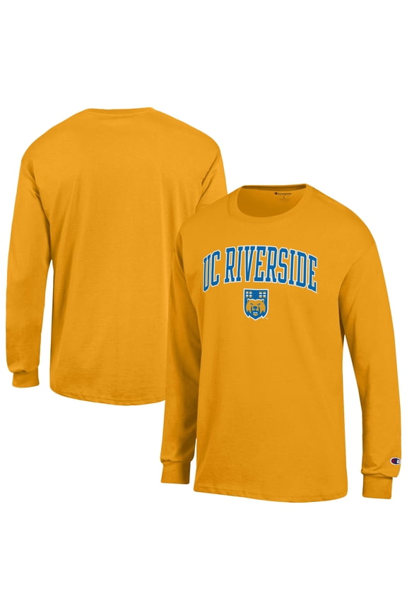 Men's Champion Yellow UC Riverside Highlanders Campus Long-Sleeve T-Shirt
