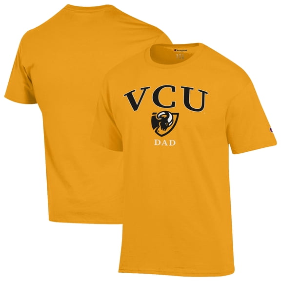 Men's Champion Yellow VCU Rams Arch Dad Jersey T-Shirt