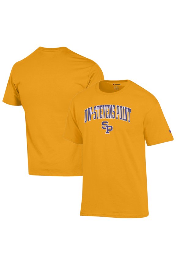 Men's Champion Yellow Wisconsin-Stevens Point Pointers  Campus T-Shirt
