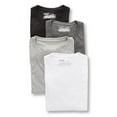 thumbnail image 1 of Men's Chaps CUVNP4 Essential V-Neck T-Shirts - 4 Pack (Black/Grey S), 1 of 1