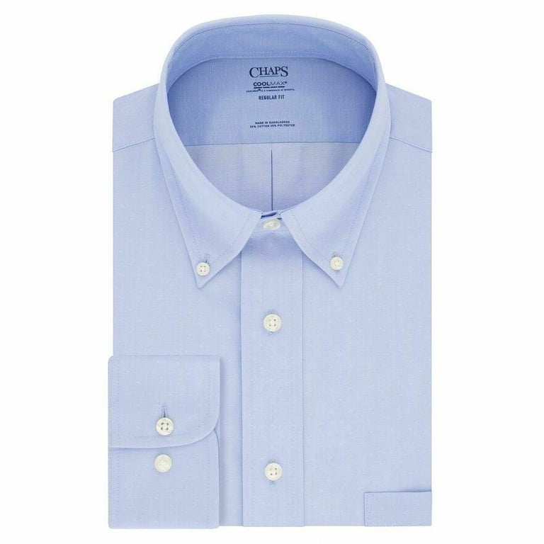 slim fit dress slacks Chaps Mens Classic Fit Poplin Long Sleeve Shirt  ShopCGX