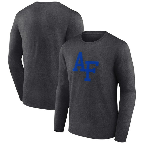 Men's Charcoal Air Force Falcons Logo Long Sleeve T-Shirt