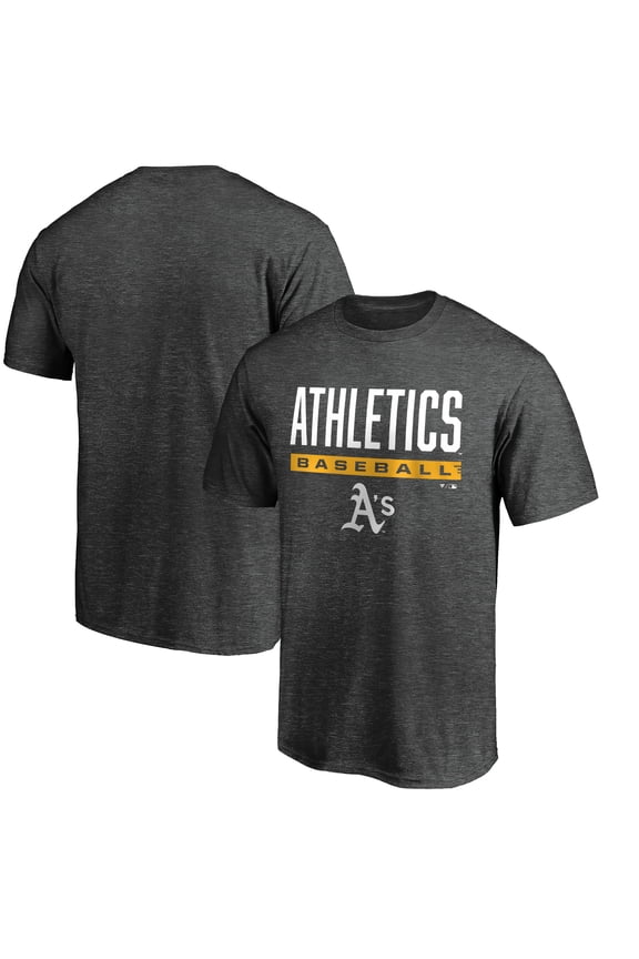 Men's Charcoal Athletics Win Stripe Logo T-Shirt II