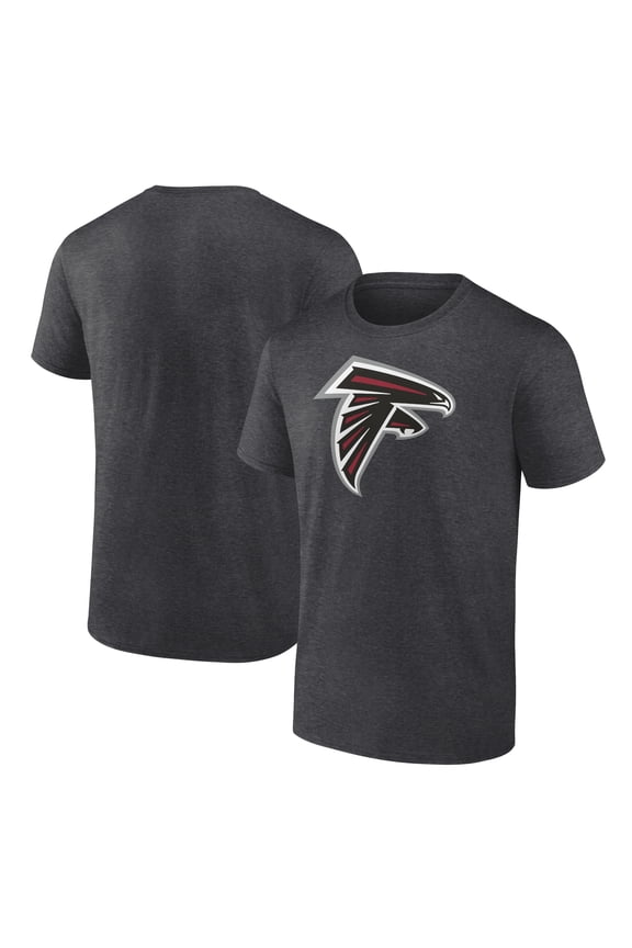 Men's Fanatics Heather Charcoal Atlanta Falcons Primary Logo T-Shirt