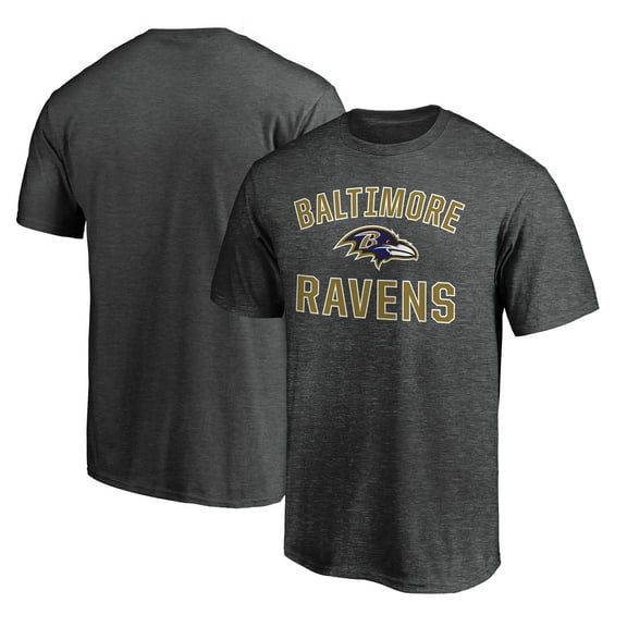 Men's Fanatics Heather Charcoal Baltimore Ravens Victory Arch T-Shirt