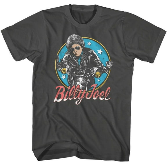 Men's Charcoal Billy Joel Bikes and Stars T-Shirt