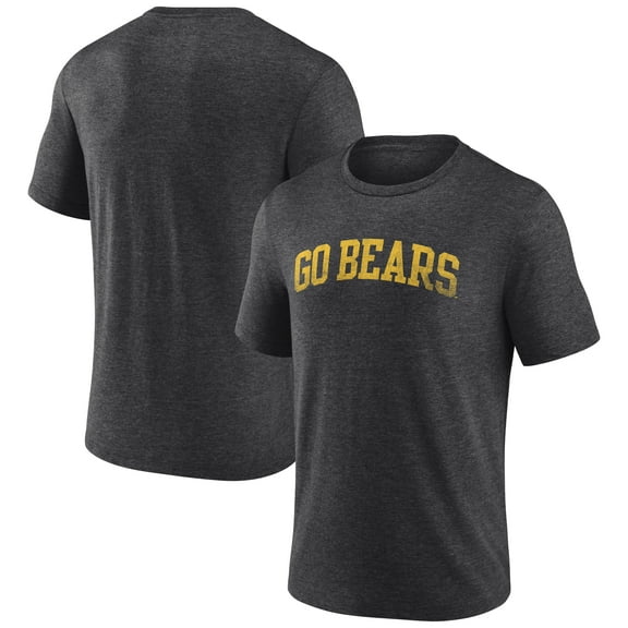 Men's Charcoal Cal Bears Arched Battle Cry Tri-Blend T-Shirt