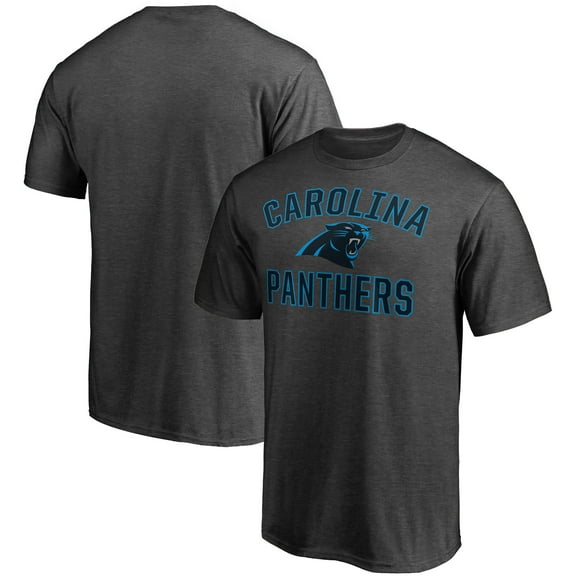 Men's Fanatics Heather Charcoal Carolina Panthers Victory Arch T-Shirt