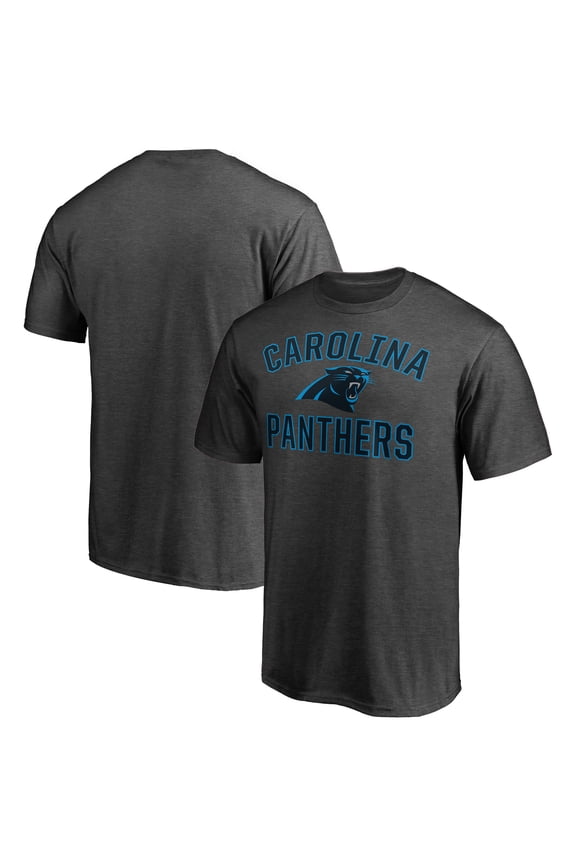 Men's Fanatics Heather Charcoal Carolina Panthers Victory Arch T-Shirt