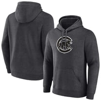 Men's Charcoal Chicago Cubs Monochrome Pullover Hoodie