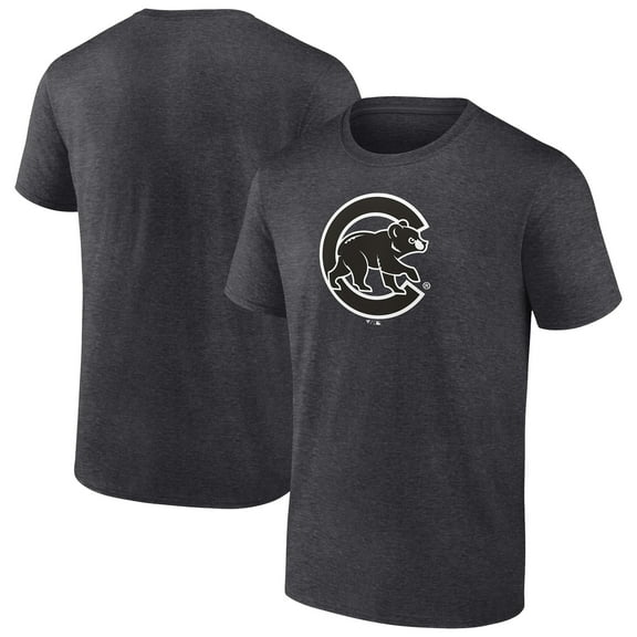 Men's Charcoal Chicago Cubs Monochrome T-Shirt