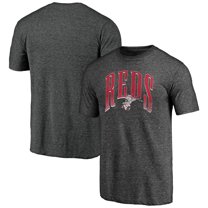 Men's Charcoal Cincinnati Reds Line Corps Tri-Blend T-Shirt