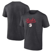 Mens Charcoal Cincinnati Reds Team Lockup T-Shirt