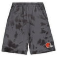 thumbnail image 1 of Men's Charcoal Cleveland Browns Big & Tall Tie-Dye Shorts, 1 of 1