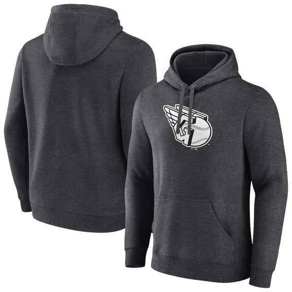 Men's Charcoal Cleveland Guardians Monochrome Pullover Hoodie
