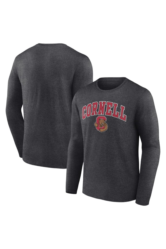 Men's Charcoal Cornell Big Red Campus Long Sleeve T-Shirt